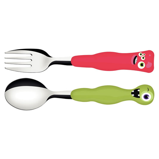 Tramontina 2 Piece Children's Tableware Set Monster handles - House