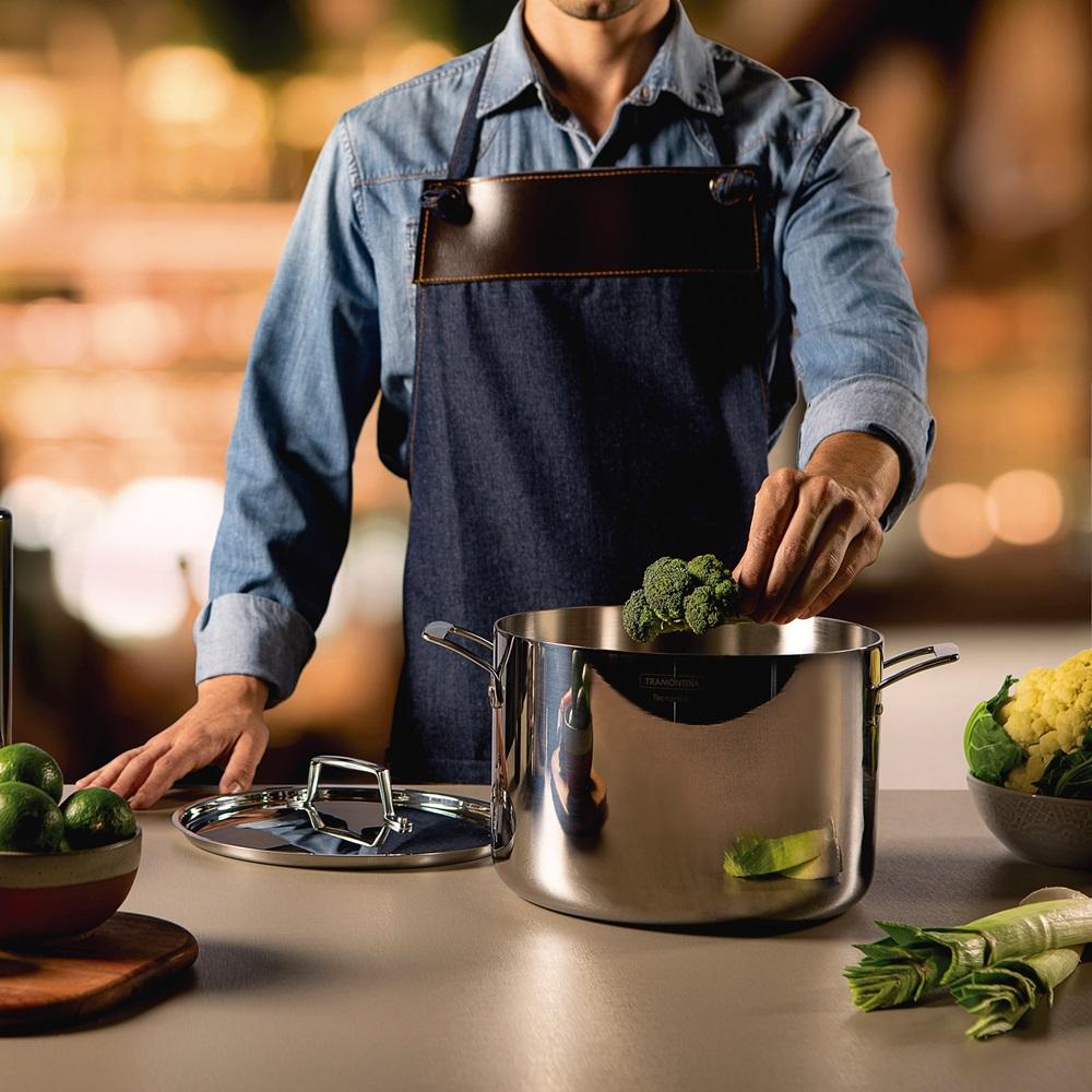 Tramontina Grano Triply Clad Stainless Steel Stock Pot 24cm 7.7L