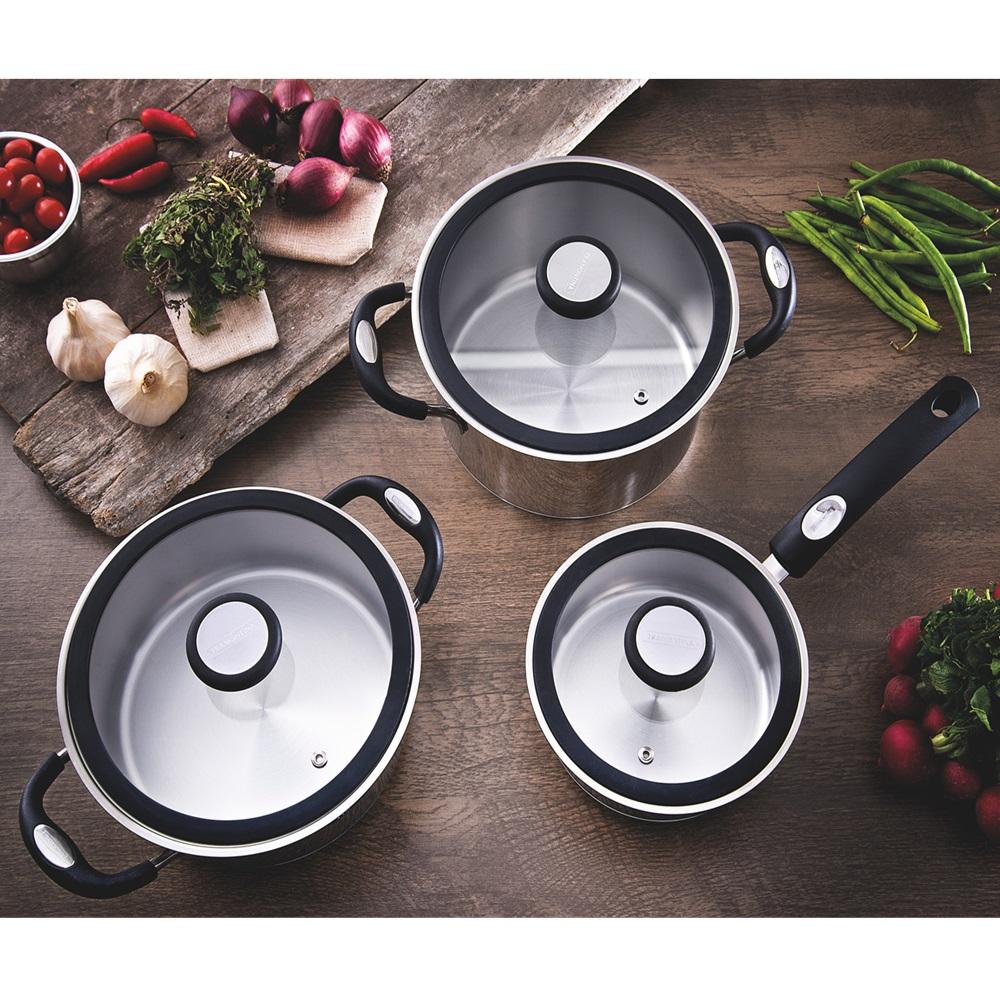 Tramontina Solar 4 Piece Stainless Steel Cookware Set