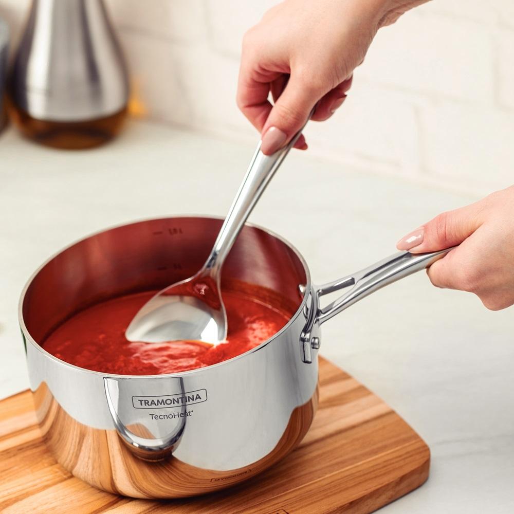 Tramontina Grano 4 Piece Triply Clad Cookware Set with Stainless Steel Lids