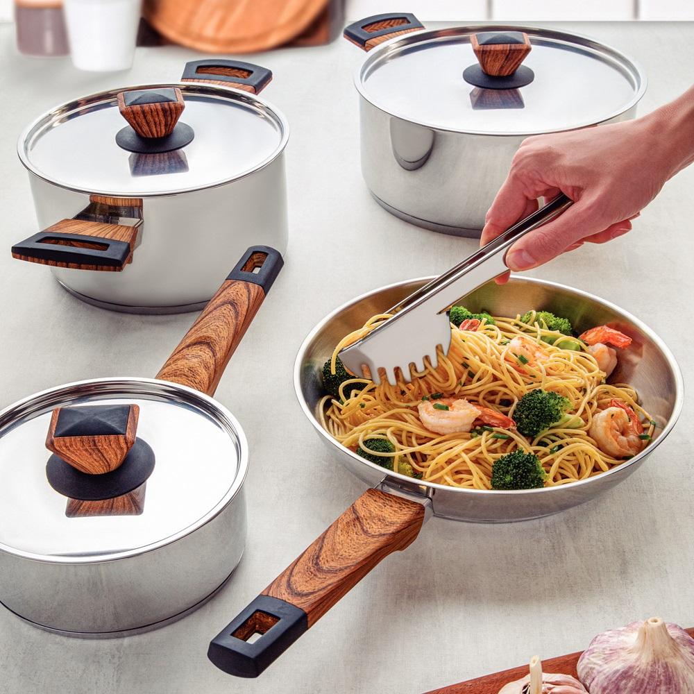 Tramontina Brava 4 Piece Stainless Steel Cookware Set