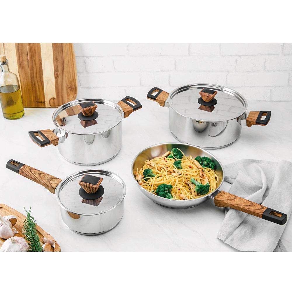 Tramontina Brava 4 Piece Stainless Steel Cookware Set