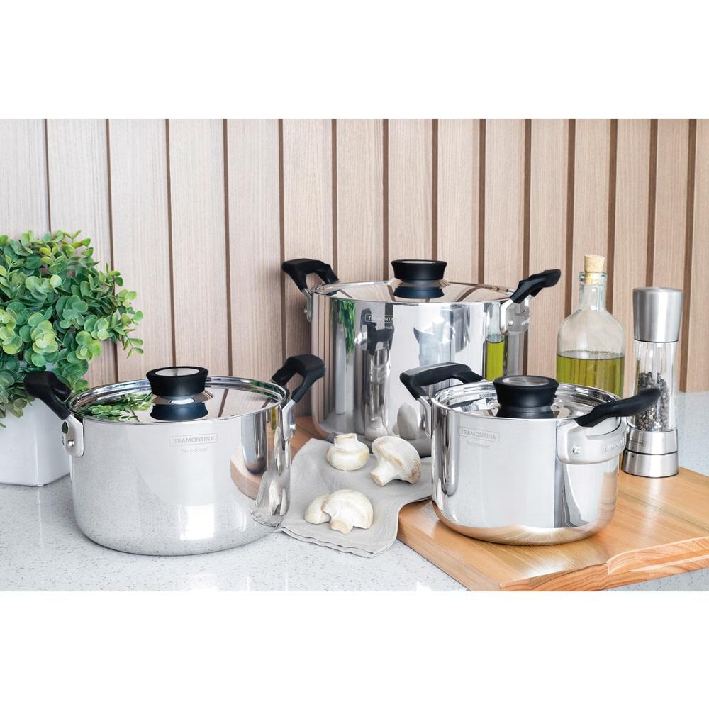 Tramontina Grano Compact 3 Piece Triply Clad Cookware Set