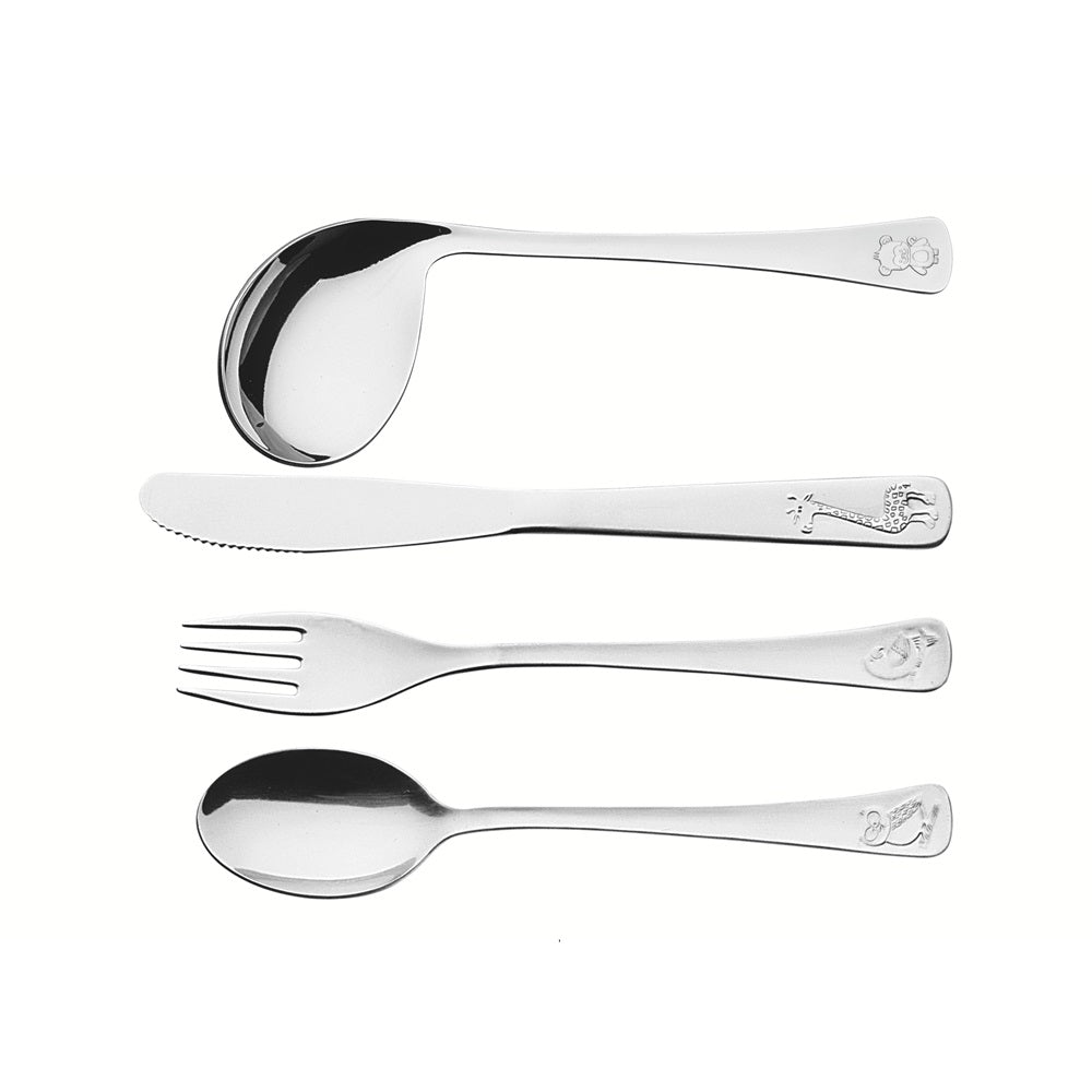 Tramontina 4 Piece Stainless Steel Baby Cutlery Set - House