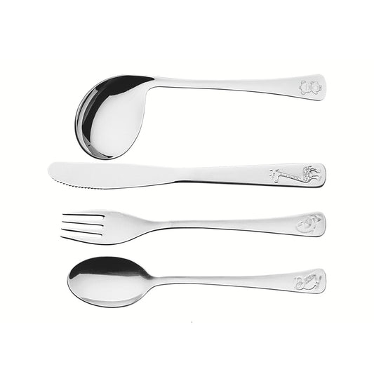 Tramontina 4 Piece Stainless Steel Baby Cutlery Set - House