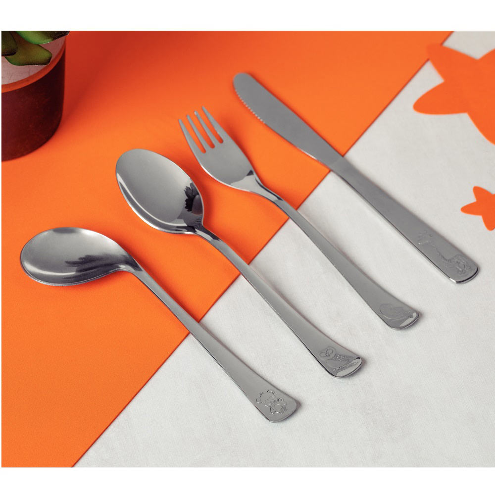 Tramontina 4 Piece Stainless Steel Baby Cutlery Set - House
