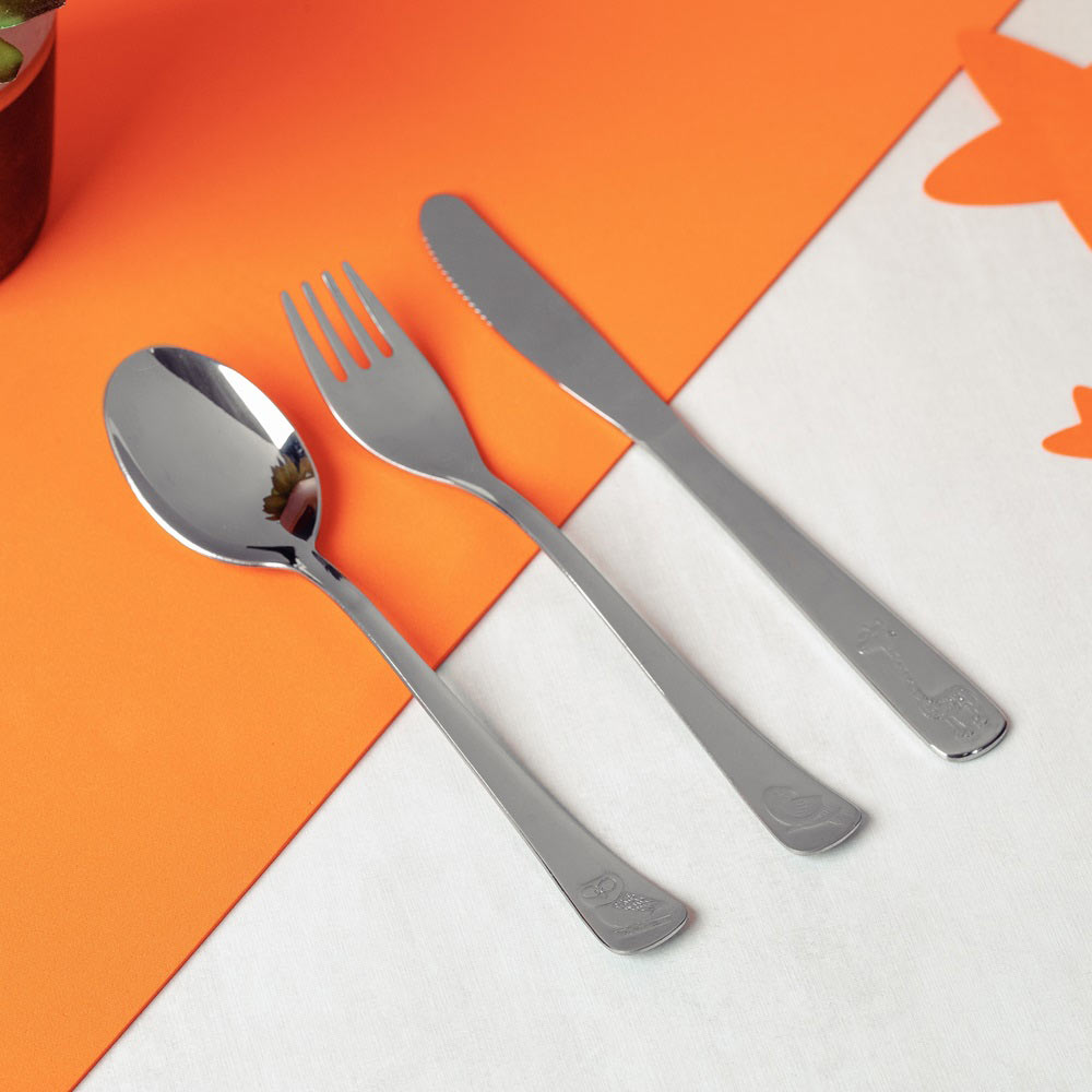 Tramontina 3 Piece Baby Cutlery Set - House