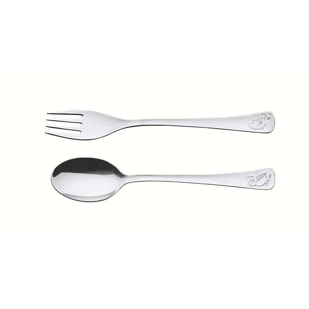 Tramontina 2 Piece Stainless Steel Baby Cutlery Set - House