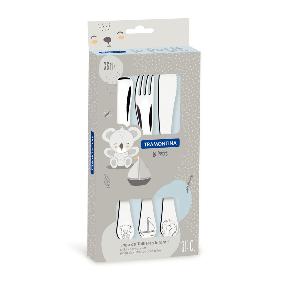 Tramontina Le Petit 3 Piece Stainless Steel Cutlery Set Boys - House