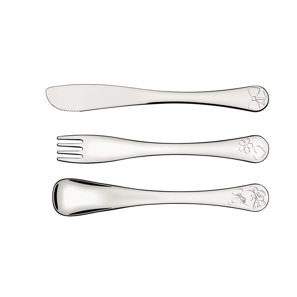 Tramontina Le Petit 3 Piece Stainless Steel Cutlery Set Girls- House