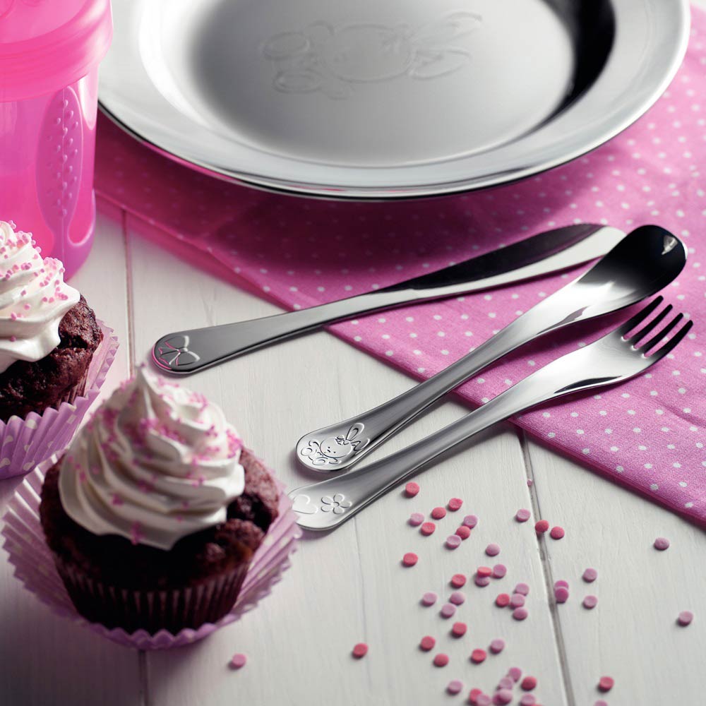 Tramontina Le Petit 3 Piece Stainless Steel Cutlery Set Girls- House