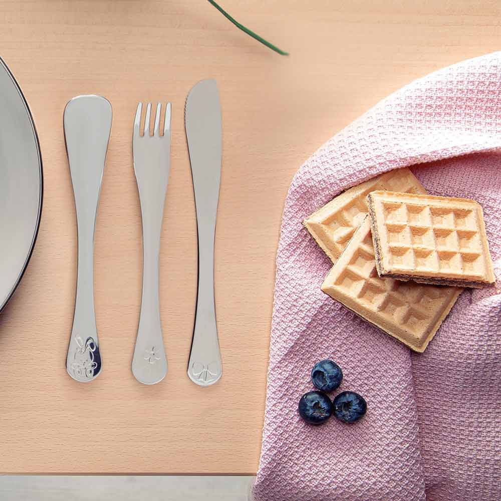 Tramontina Le Petit 3 Piece Stainless Steel Cutlery Set Girls- House