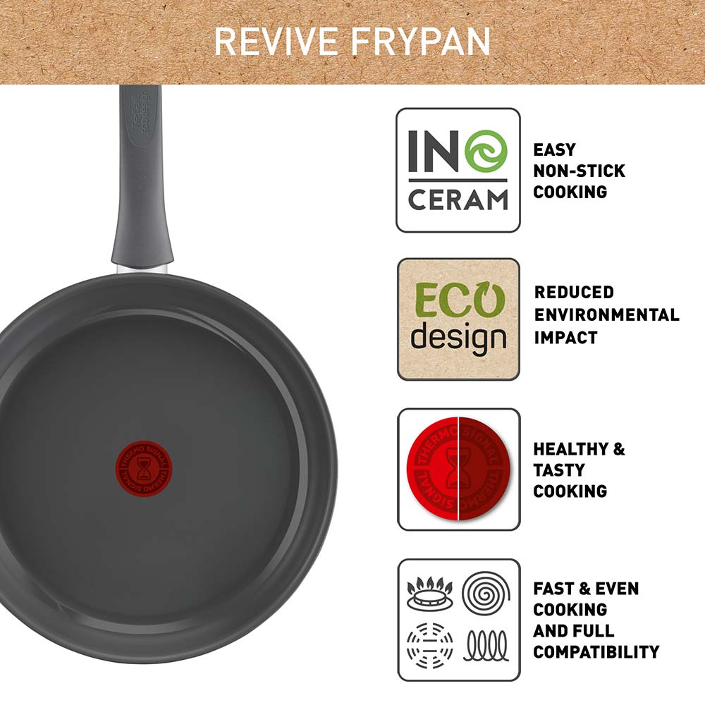 Tefal Revive Ceramic Induction Non-Stick Frypan infographic at House