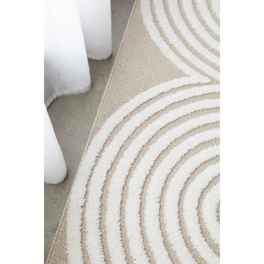 Rug Culture Lotus Carl Rug in mixed beige and white at House. Rug with oval detail.