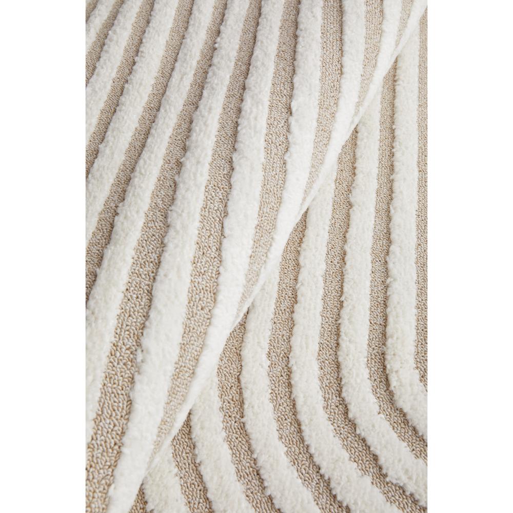 Rug Culture Lotus Carl Rug in mixed beige and white at House. Rug with oval detail.