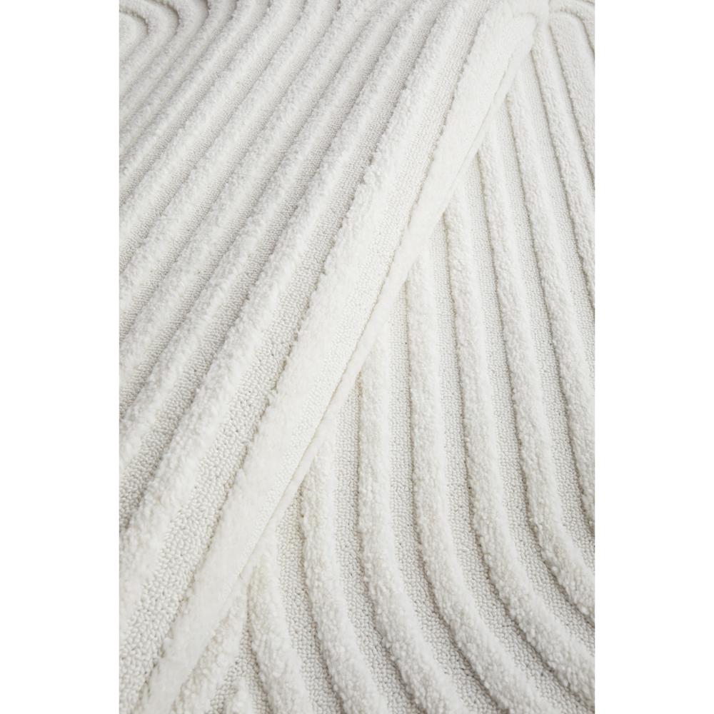 Rug Culture Lotus Carl Rug in white at House. Rug with oval detail.