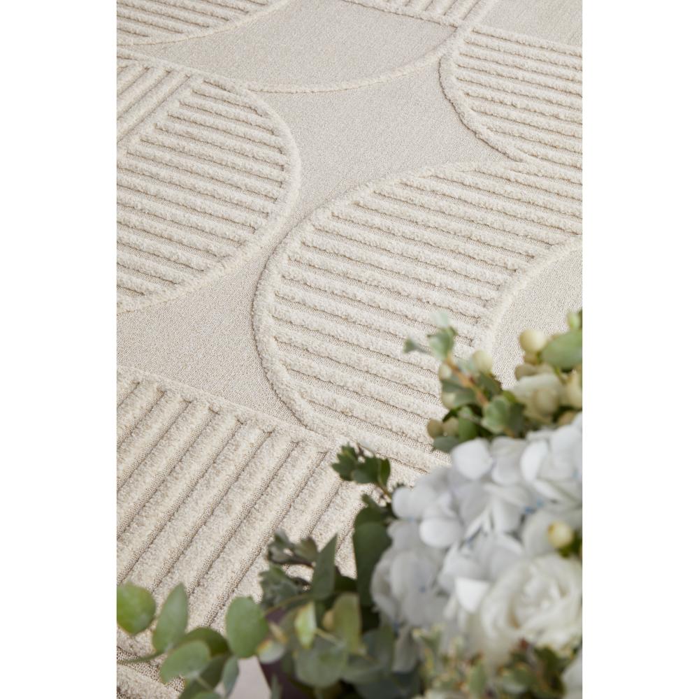 Rug Culture Lotus Leo Runner in Beige with art deco detail at House