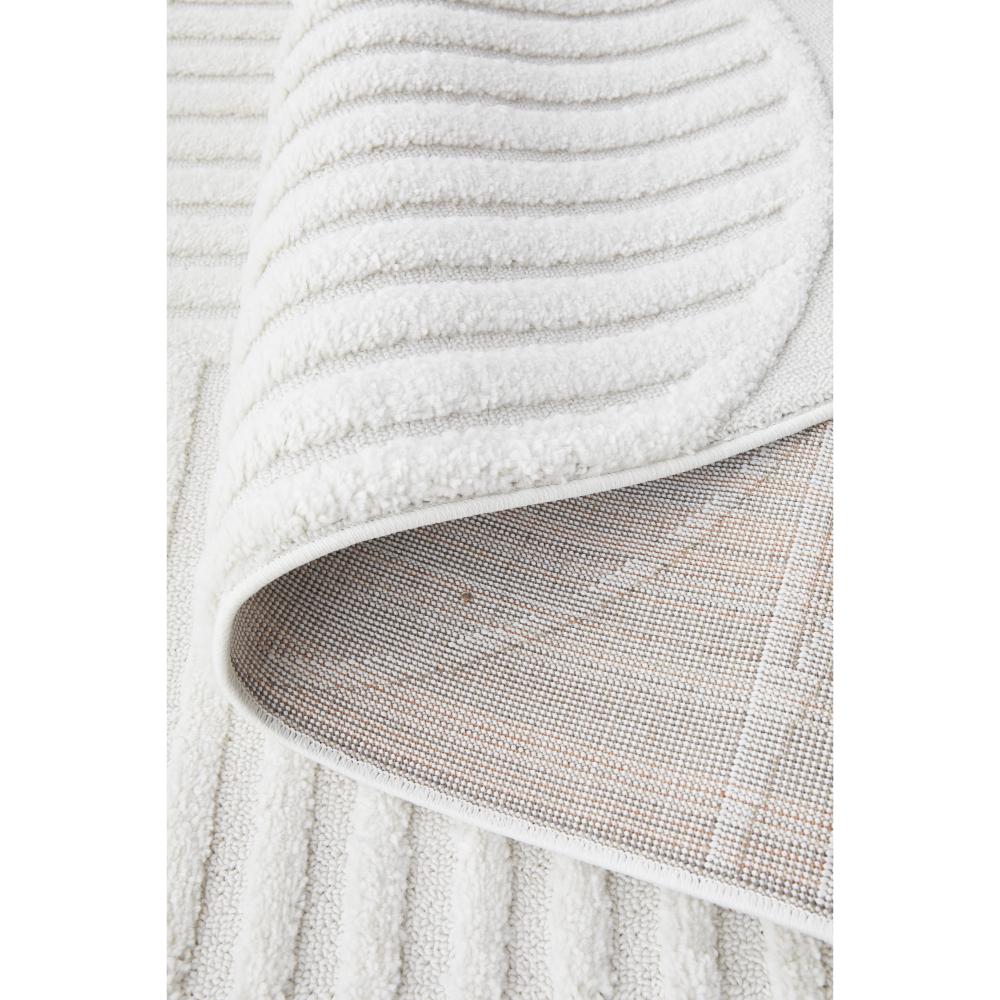 Rug Culture Lotus Leo Runner in White with art deco detail at House