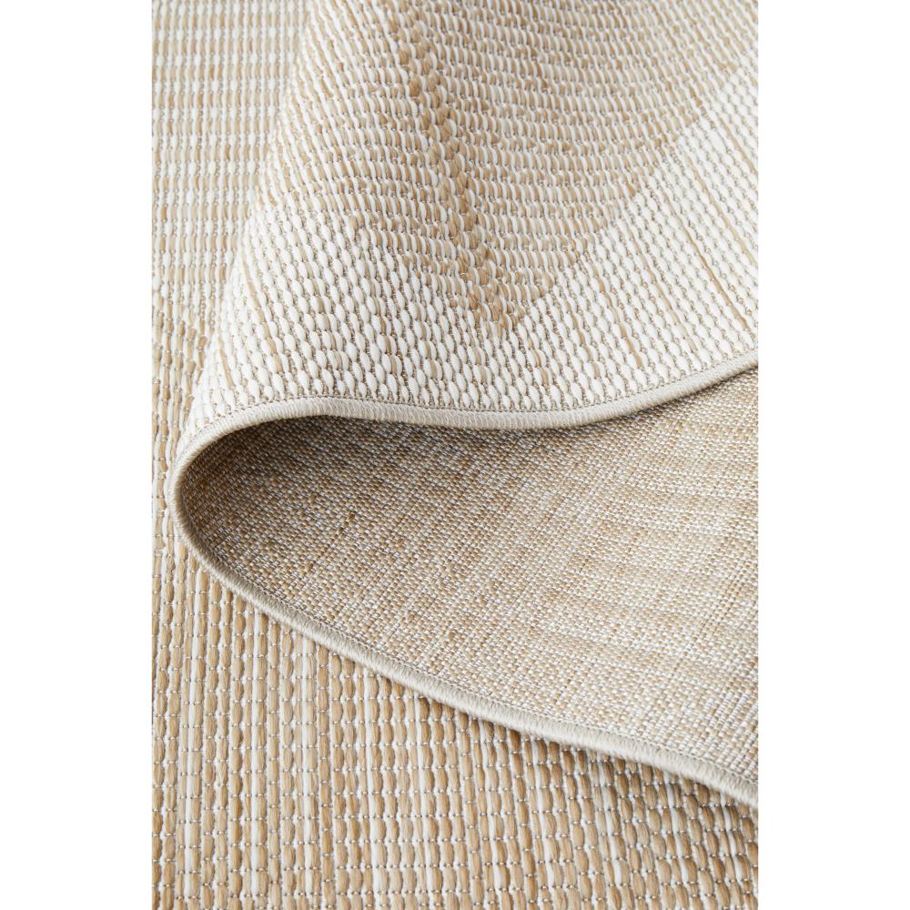 Indoor/outdoor natural brown beige geometric rug detail image - House