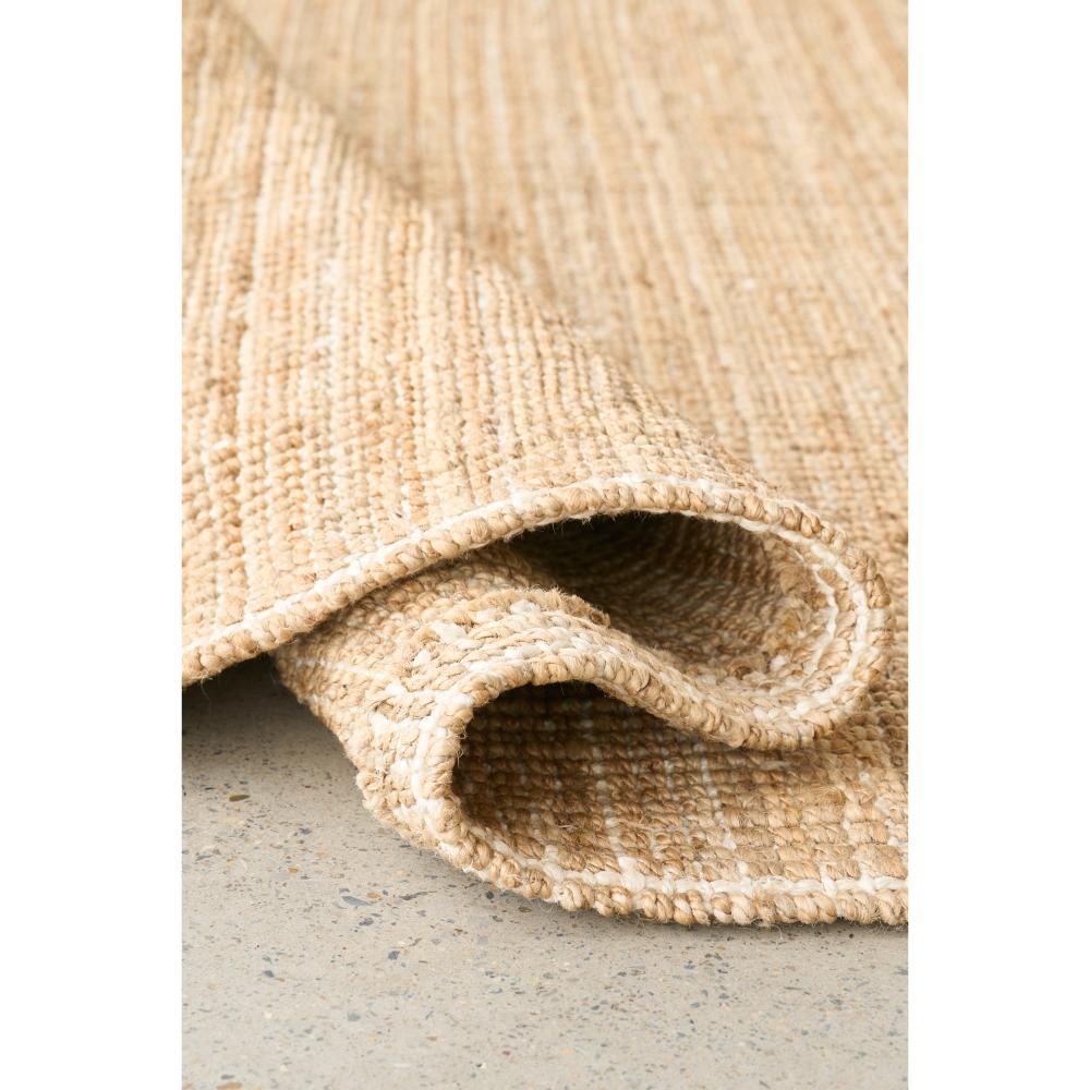 Natural brown jute rug detail image - House