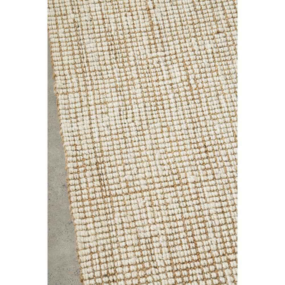 Cream white jute rug detail image - House