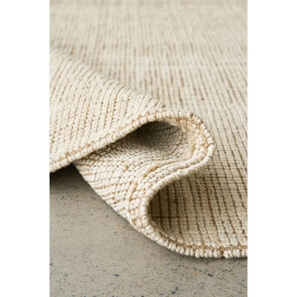 Cream white jute rug detail image - House