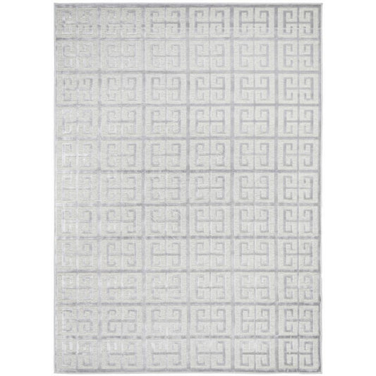 Rug Culture York Brenda Rug silver grey art deco - House
