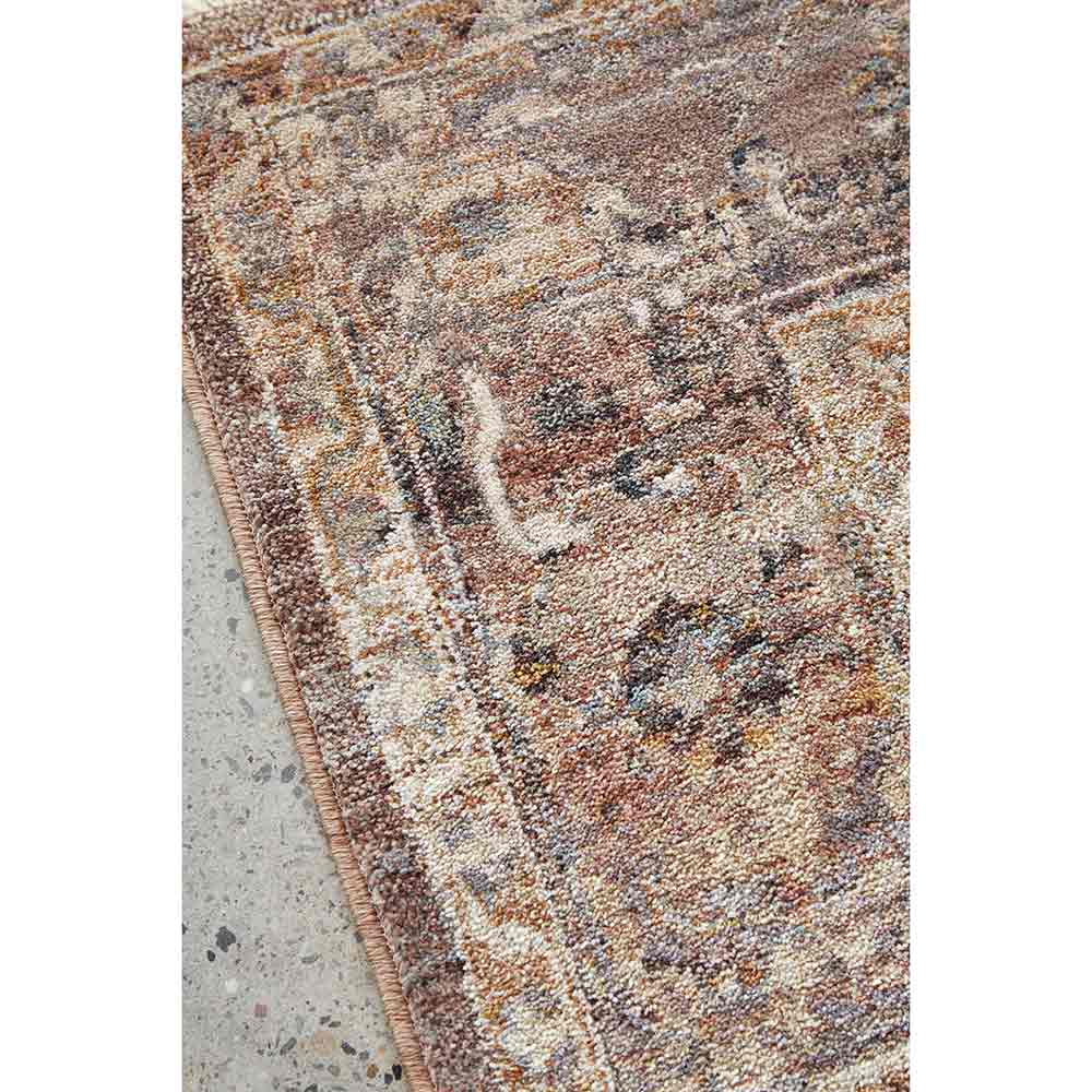 Darren Palmer Heirloom Rug in Plum detail shot at House