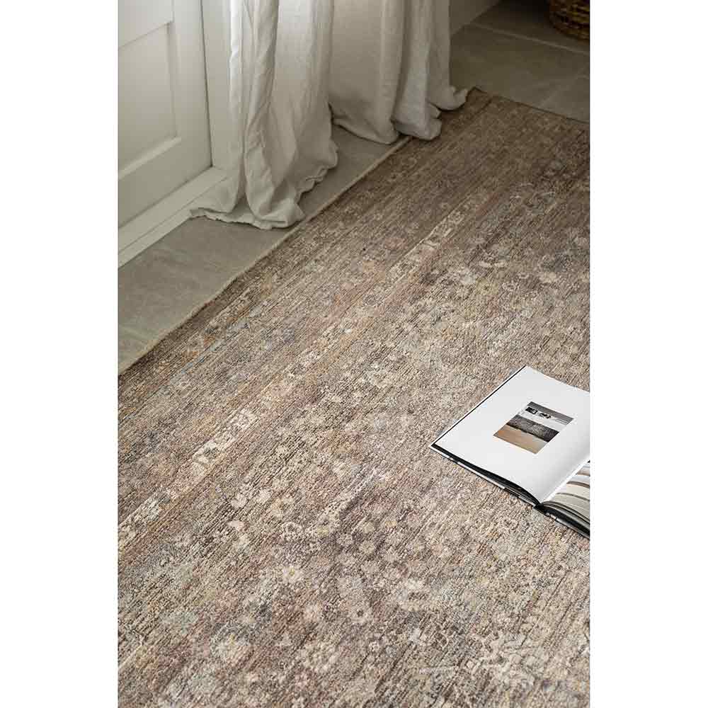 Darren Palmer Moorland Rug in Fig in the entry way at House