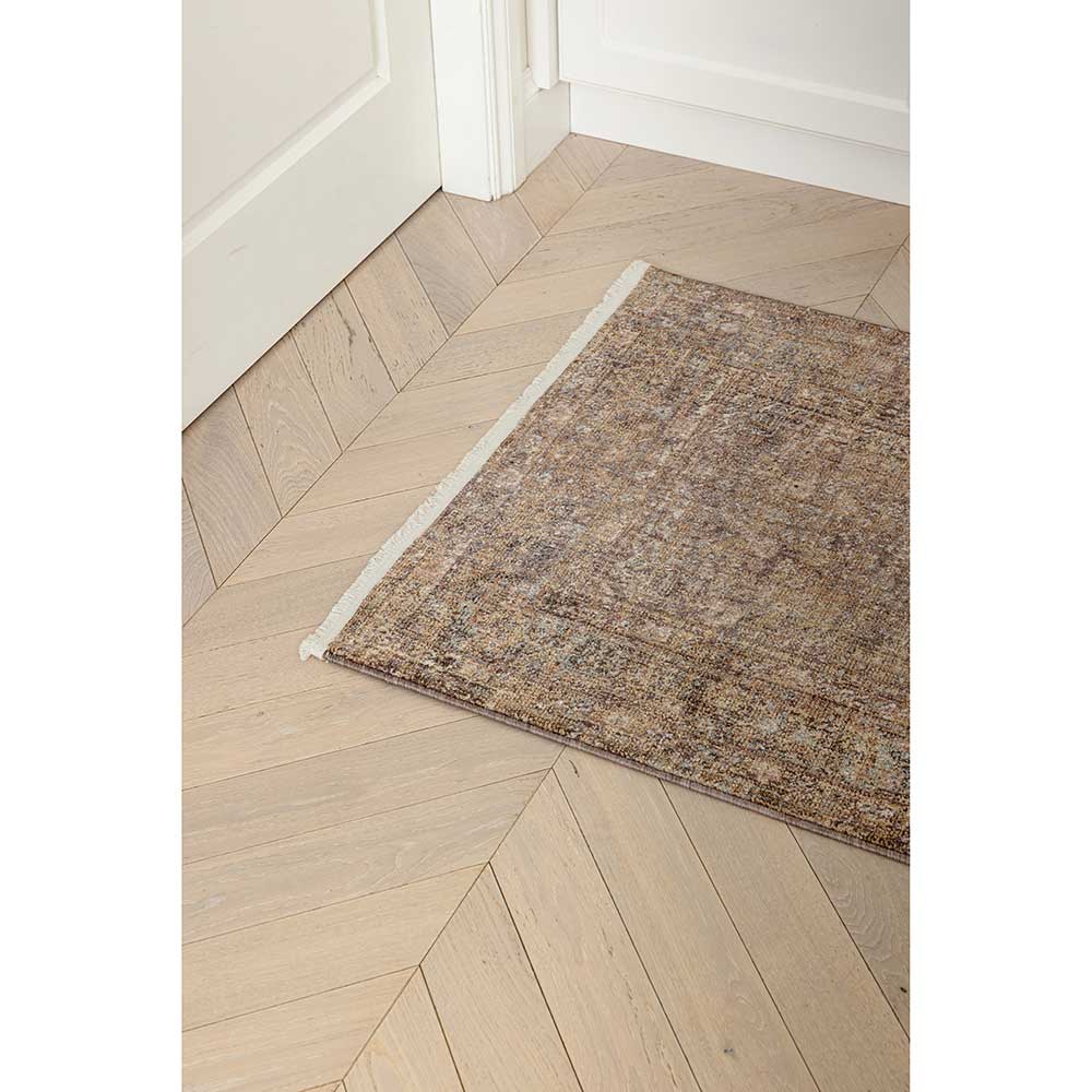 Darren Palmer Moorland Runner Fig with fringe detail in a hallway at House