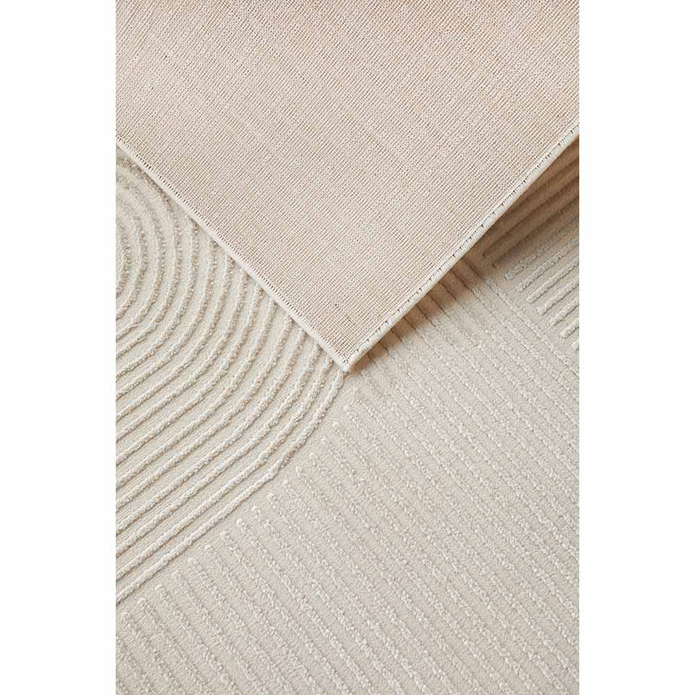 Darren Palmer Raking Rug Linen Cream showing the front and reverse at House