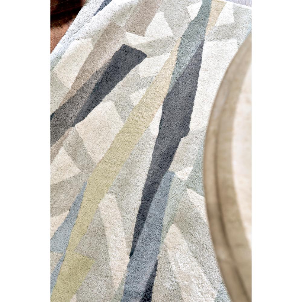 abstract grey wool Rug detail image - House