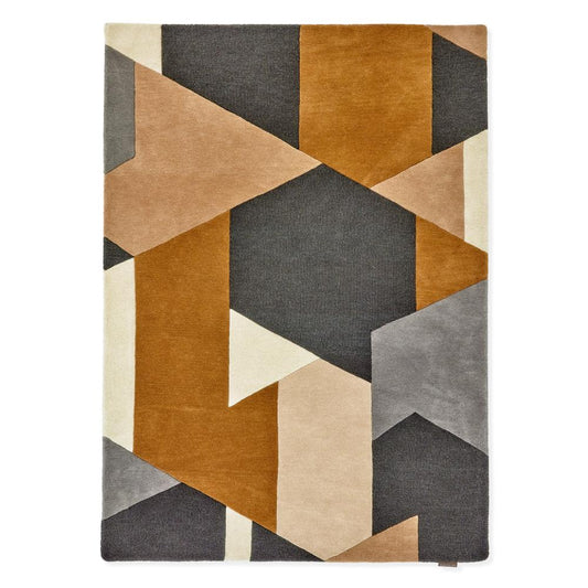 Harlequin Popova Wool Caramel Slate Shell Rug - House