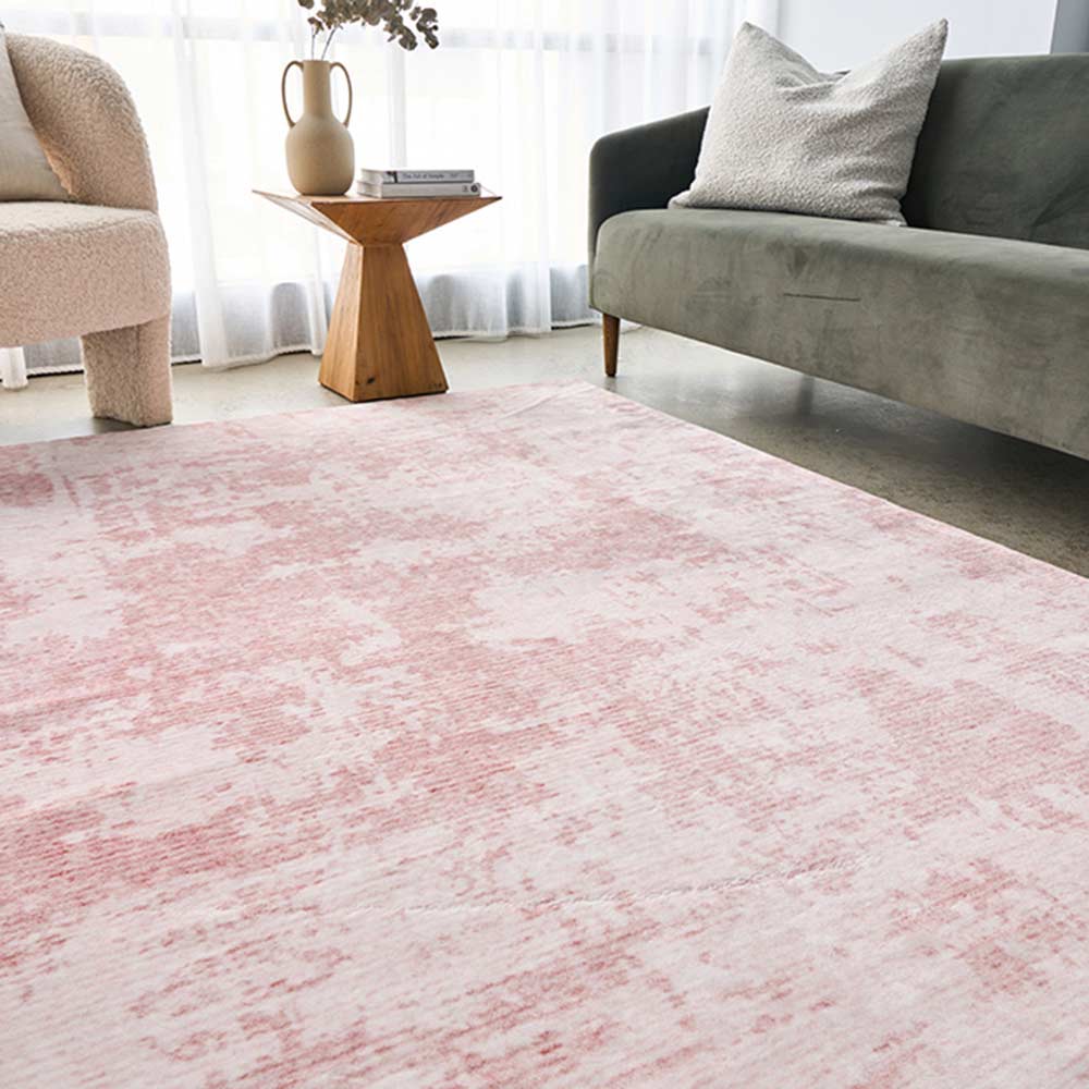 Rug Culture Revive Washable Muse Rug Blush pet friendly