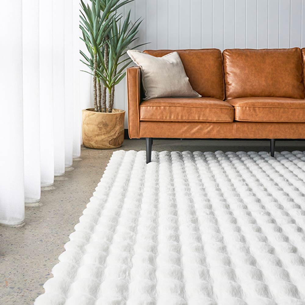 Rug Culture Bubble Washable Rug White kids rug