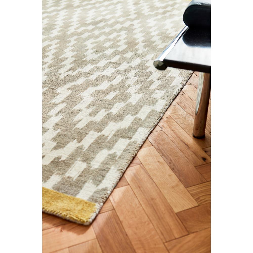 Grey geo diamond print Wool Rug detailed image - House