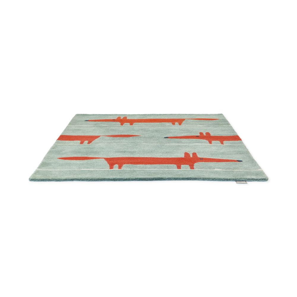 red Fox printed kids wool Rug angled image - House