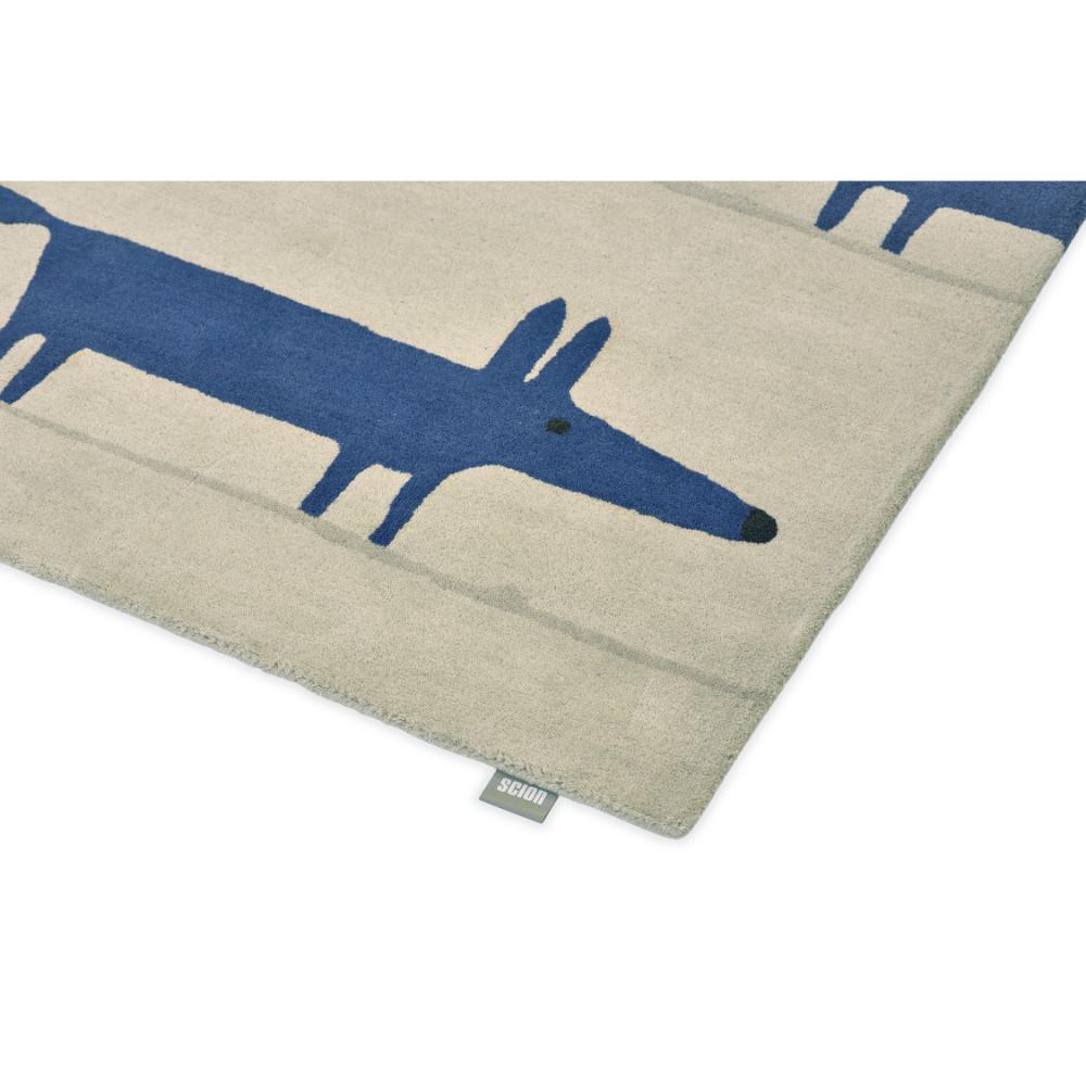 blue Fox printed kids wool Rug detailed image - House