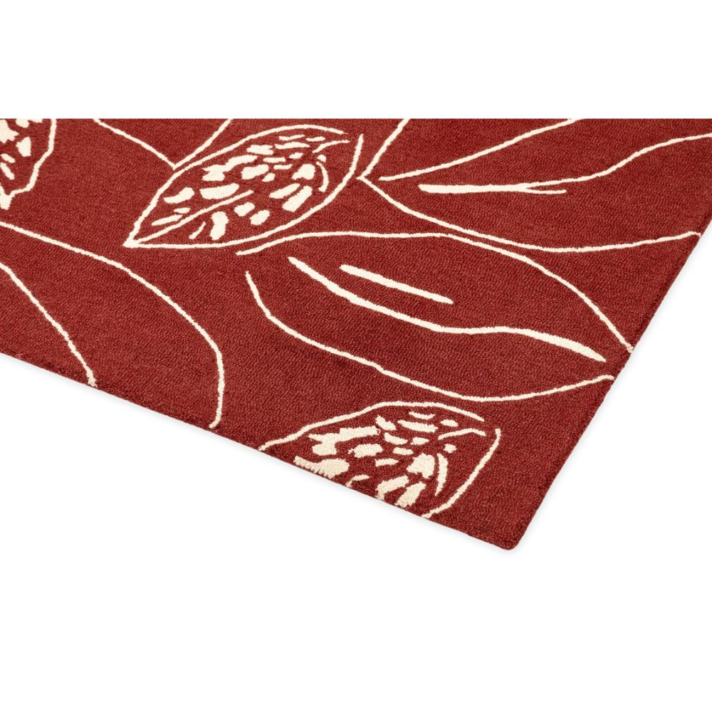red leaf wool rug detailed image - House