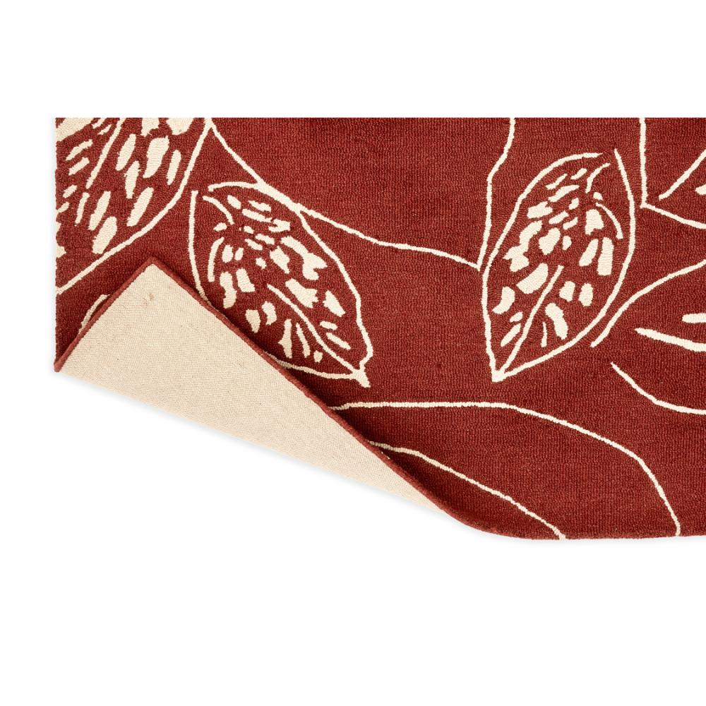 red leaf wool rug detailed image - House