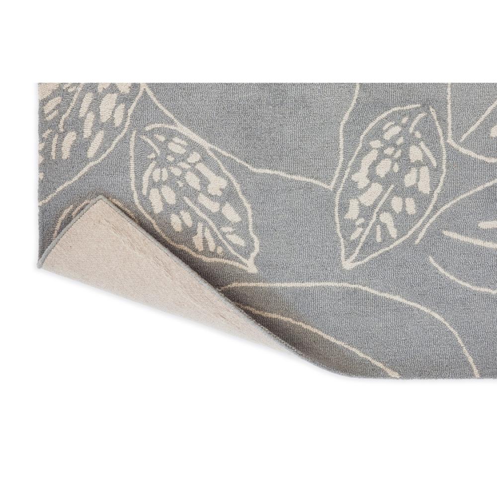 blue leaf wool rug detailed image - House