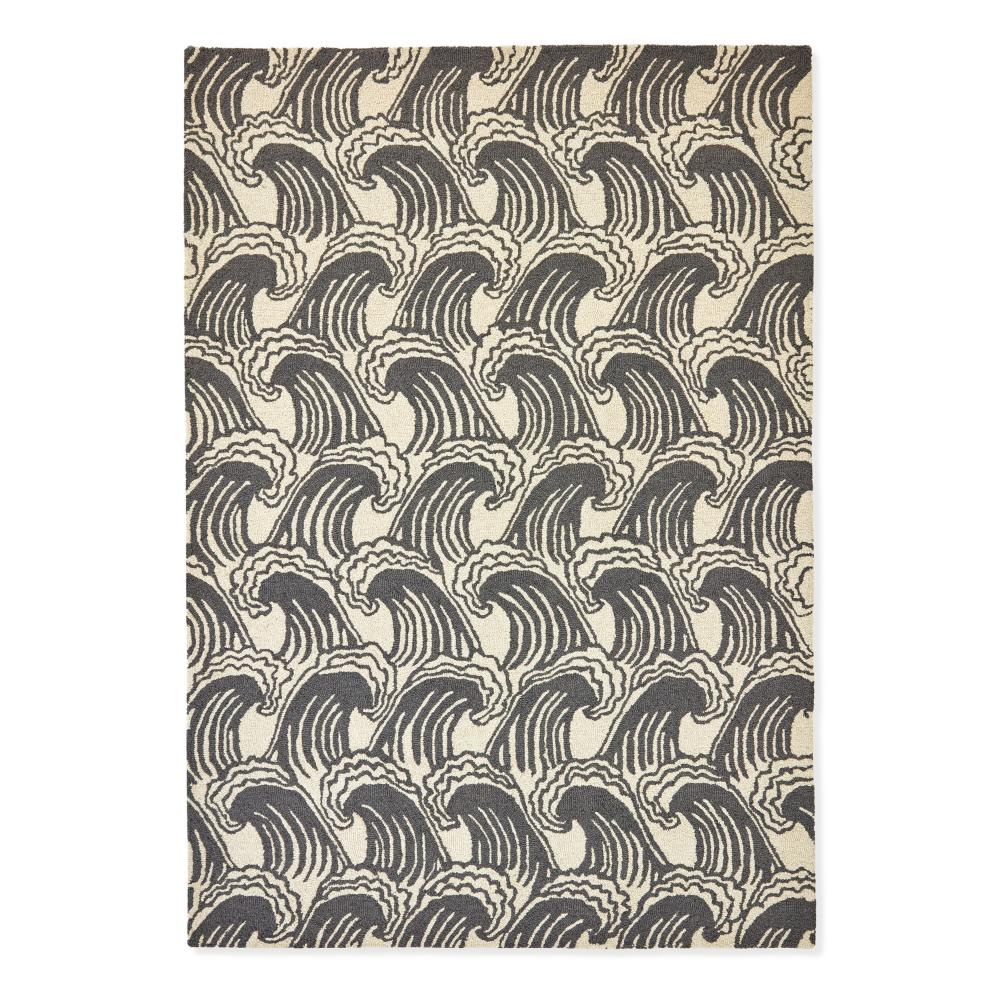 Scion Ride The Wave Wool Rug Liquorice - House