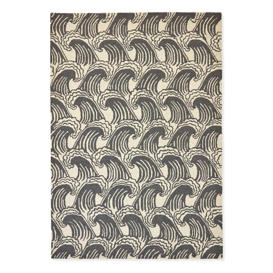 Scion Ride The Wave Wool Rug Liquorice - House
