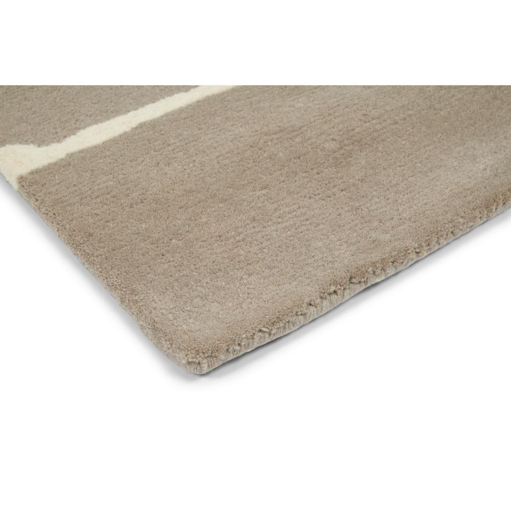 grey and white fox print wool rug detailed image - House
