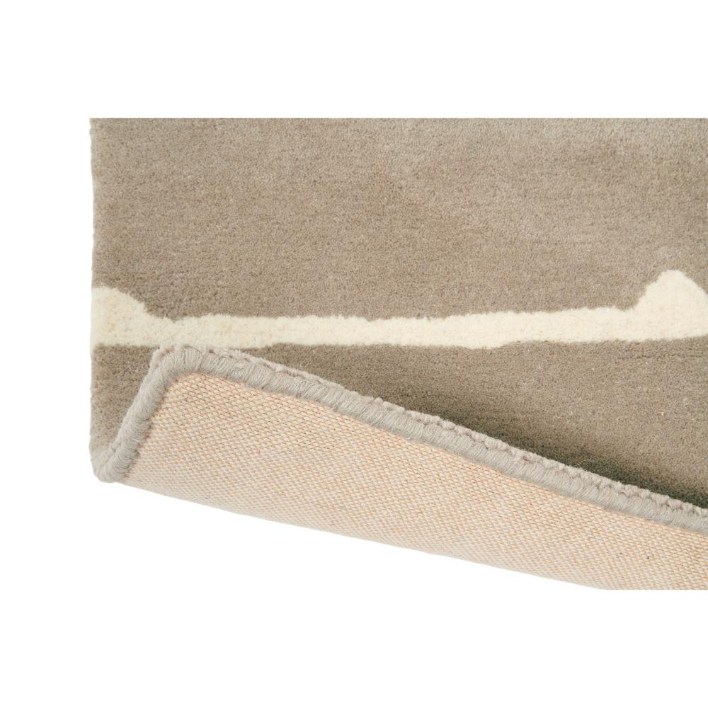 grey and white fox print wool rug detailed image - House