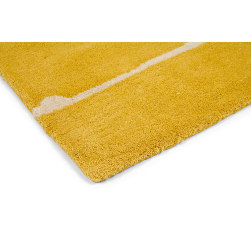 grey and yellow fox print wool rug detailed image - House