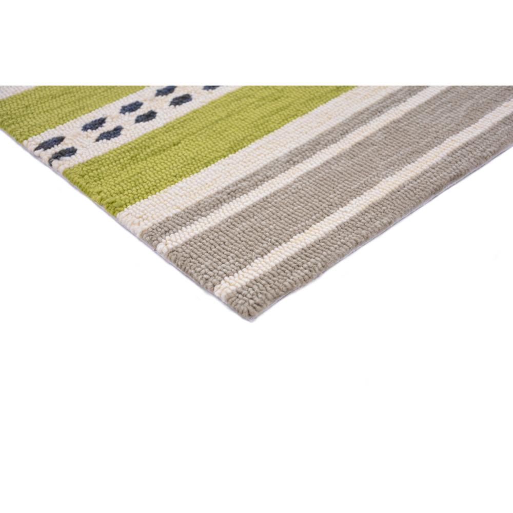 green and blue stripe indoor/outdoor rug detailed image - House
