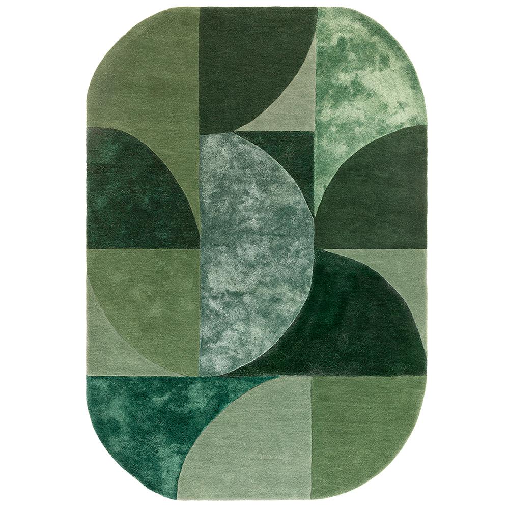 Asiatic Oval Rug Forest Green
