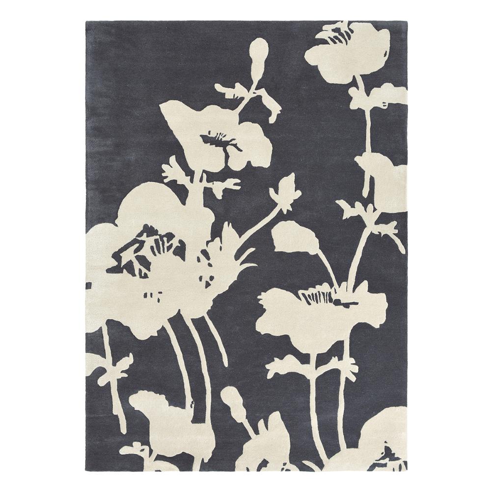 Florence Broadhurst Floral 300 Rug charcoal