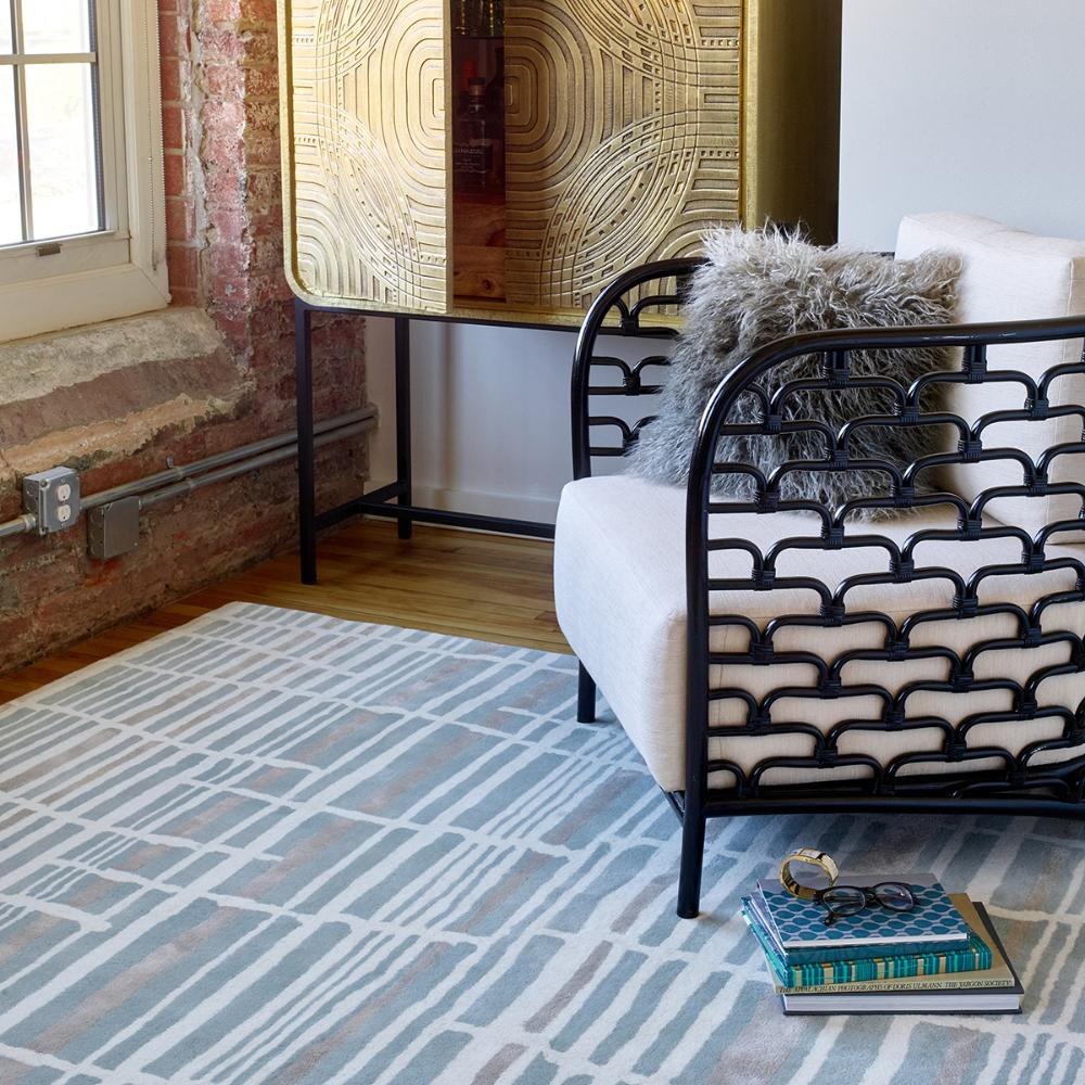 Florence Broadhurst Tortoiseshell Stripe Rug Jade